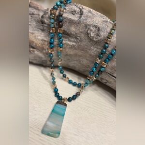 LONG FASHION STONE NECKLACE